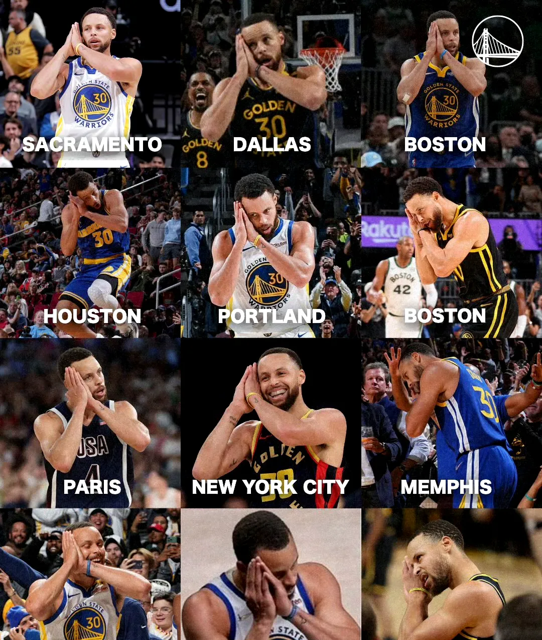 勇士完胜骑士，库里砍下30分